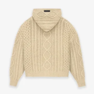 Fear of God Essentials Cable Knit Beige Hoodie