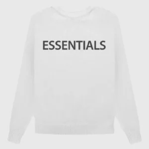 Essentials Logo Overlapped White Sweatshirt