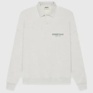 Essentials Fear of God Long Sleeve Polo Gray Sweatshirt